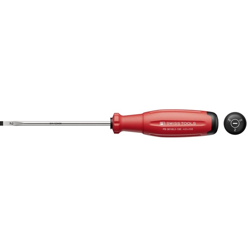 PB Swiss PB 38100.2-100 SwissGrip Evo Slotted Screwdriver 4.0 x 0.6