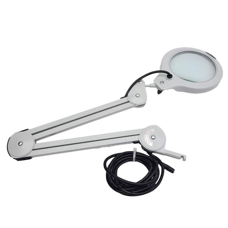 Used Luxo LFMLEDG2 3D Lightweight Illuminated Magnifier, 20VDC, 3 Diopter, 16in Arm