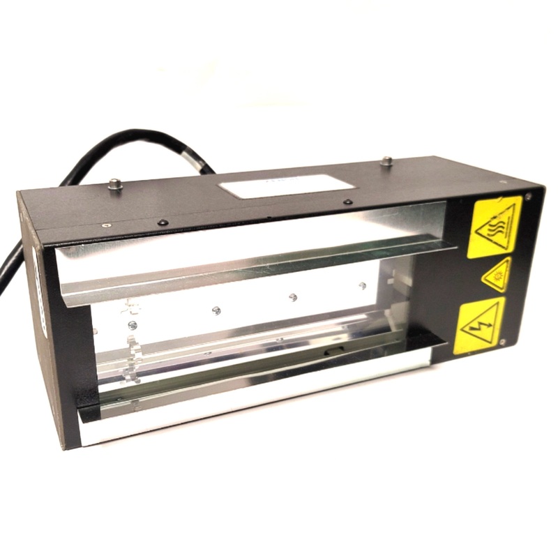 Used Xenon 860-0145 LH-820 Pulsed UV Curing Lamp Housing 10″ x 3″ 13-15 Joules/Pulse