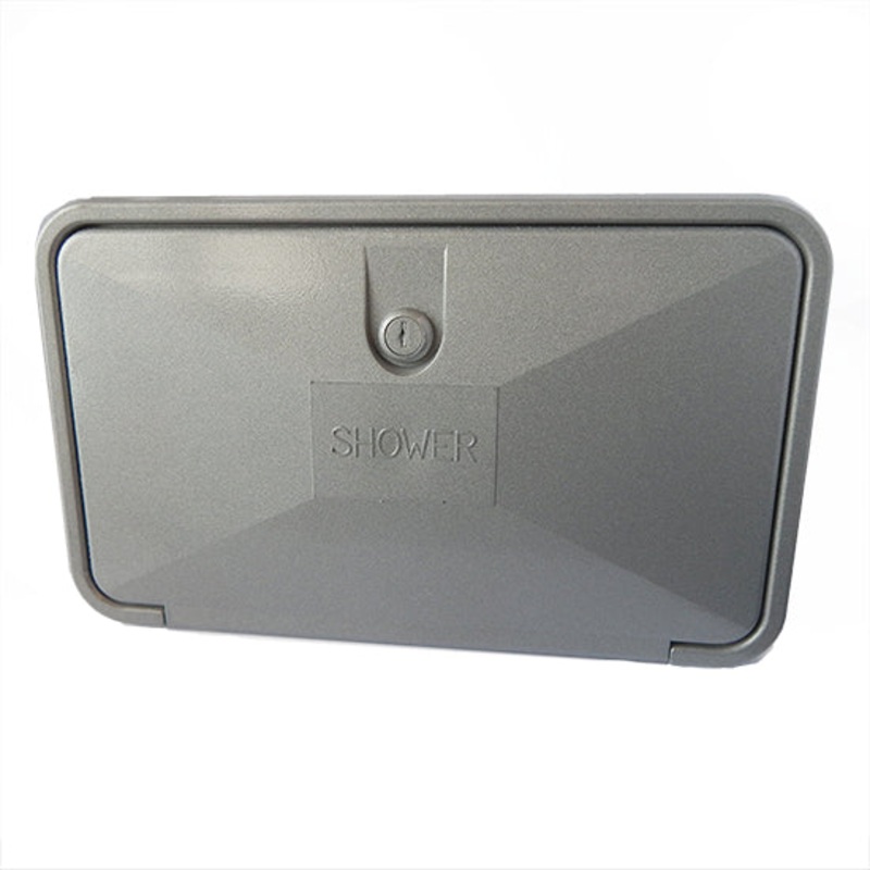 Airstream 2013-Present Exterior Shower Compartment with Door and Faucet, Gray* – 602326 or Replacement Lock