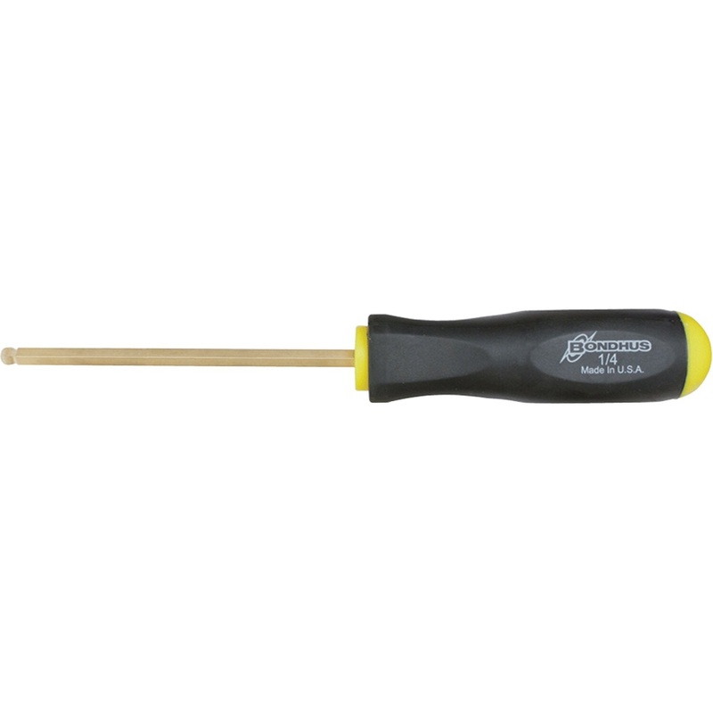 Bondhus 38604 5/64″ GoldGuard Plated Ball End Screwdriver 2 Piece