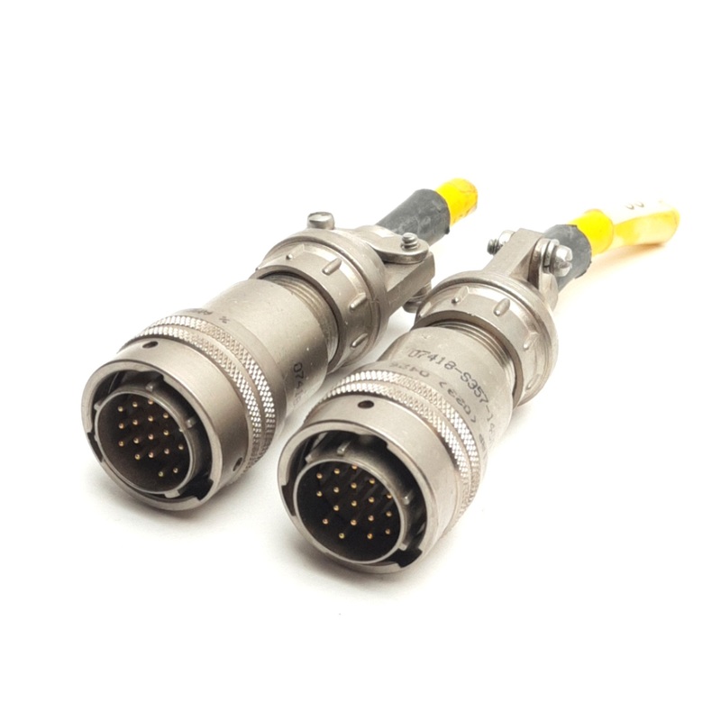 Used Lot of 2 Amphenol PT05E-14-18P Circular Milspec Connector Male, 18-Contacts