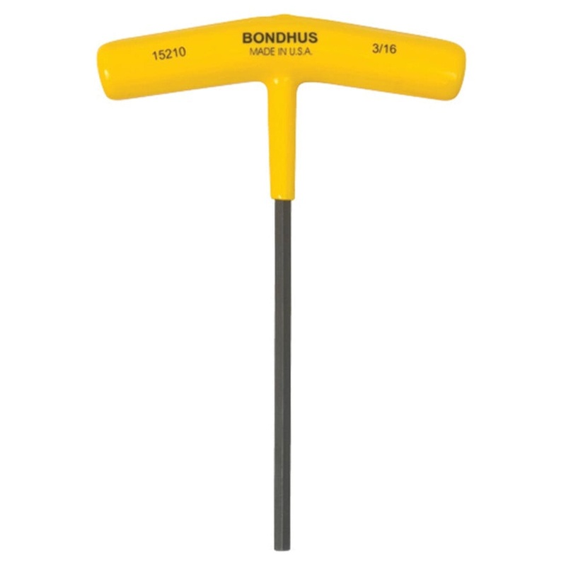 Bondhus 15210 3/16 Inch Hex T-Handle 6 Inch Length 2 Pack