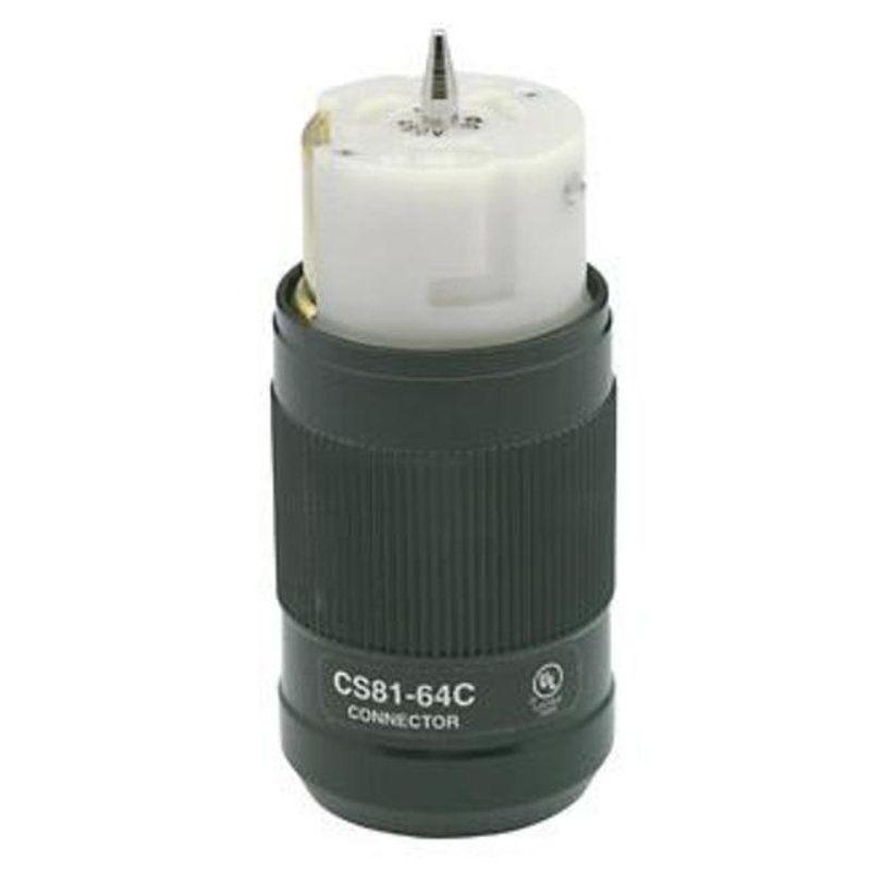 Locking Connector, 50A, 3PH 480V, California Style, 3P4W By Leviton CS8164C