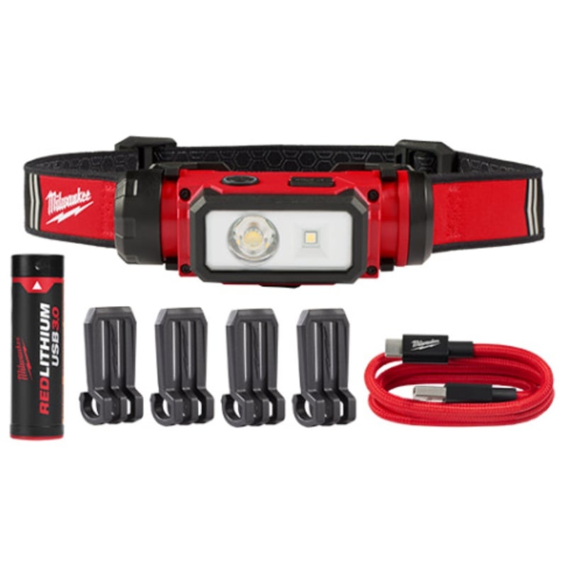 RedLithium USB Hard Hat Headlamp By Milwaukee 2163-21