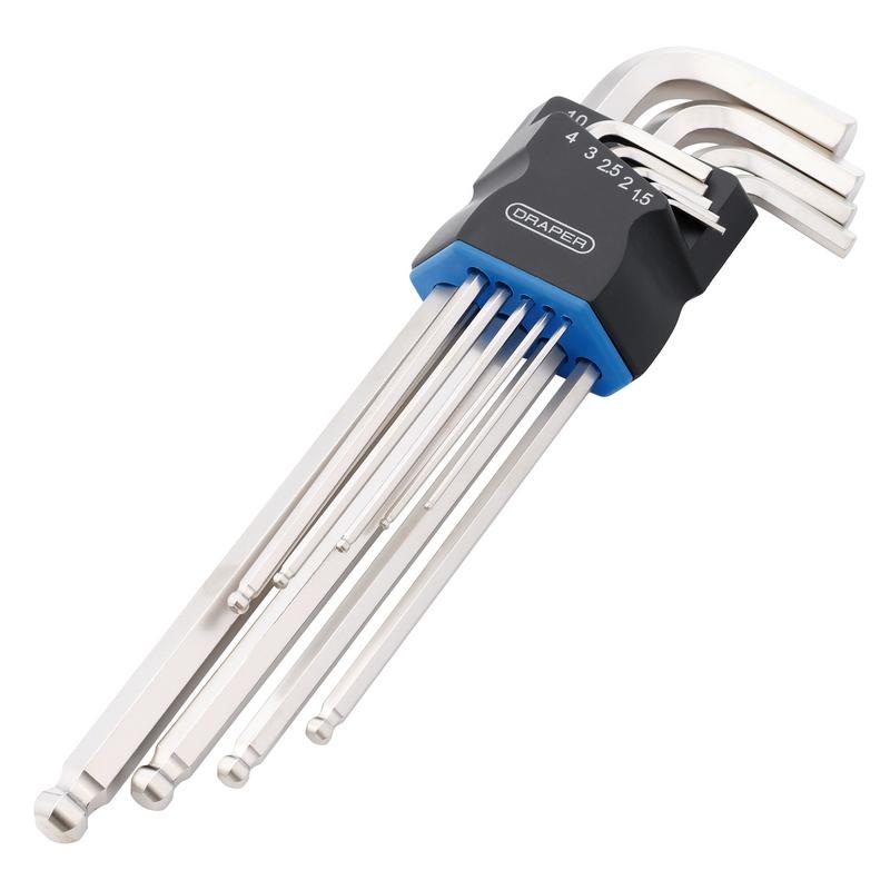 Metric Extra Long Arm Ball End Hex Key Set (9 Piece)
