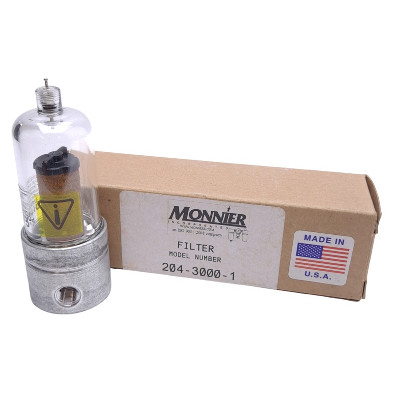 New Monnier 204-3000-1 Particulate Filter, 20m Filtration, 1/8in NPT, 150psig Max
