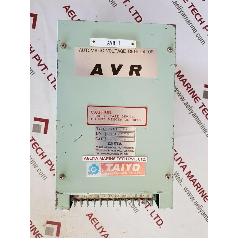Taiyo Asc-12-4 Automatic Voltage Regulator 012220 Avr 1