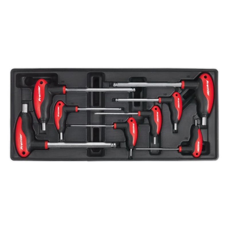 Sealey Tool Tray, T-Handle Ball-End Hex Key Set 8pc (Premier)