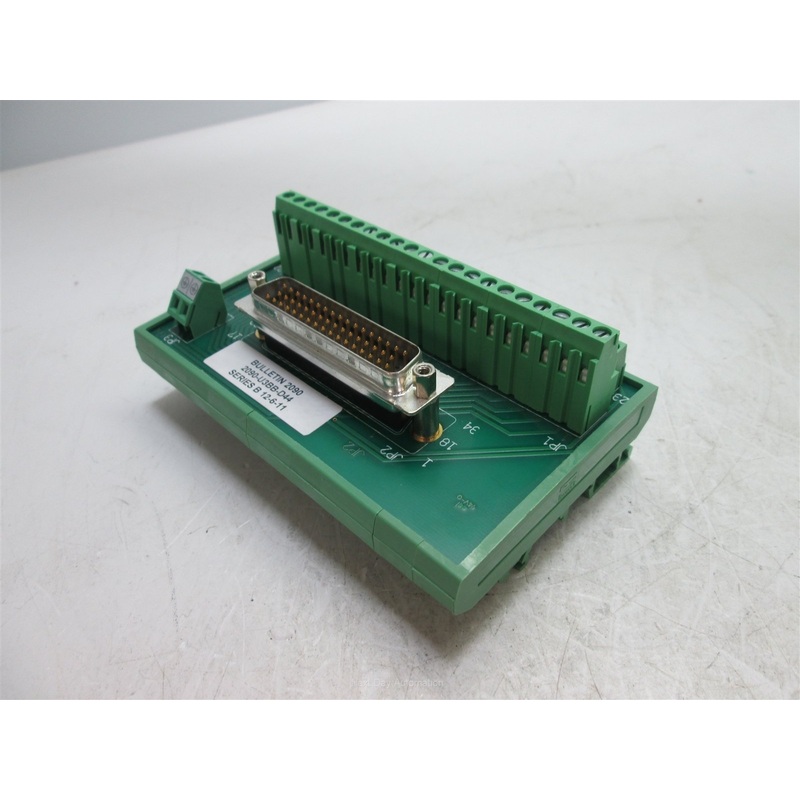Used Allen Bradley 2090-U3BB-D44 Interface Breakout Board, 44-Pin Screw Terminal
