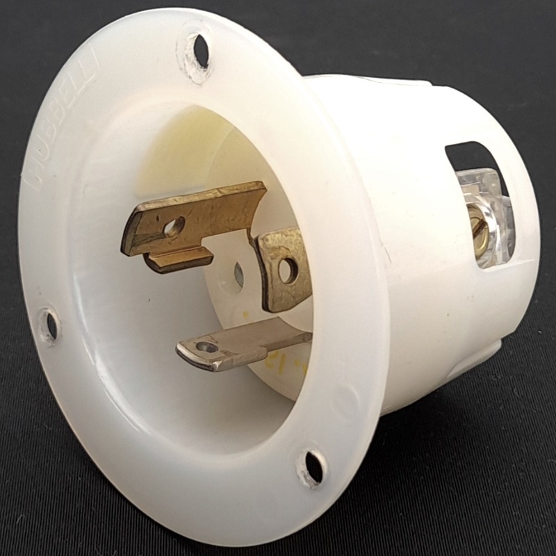 Used Hubbell HBL2665 Twist Lock w/ Insulgrip, 30A, 125-250VAC, Single Phase, 3-Pole