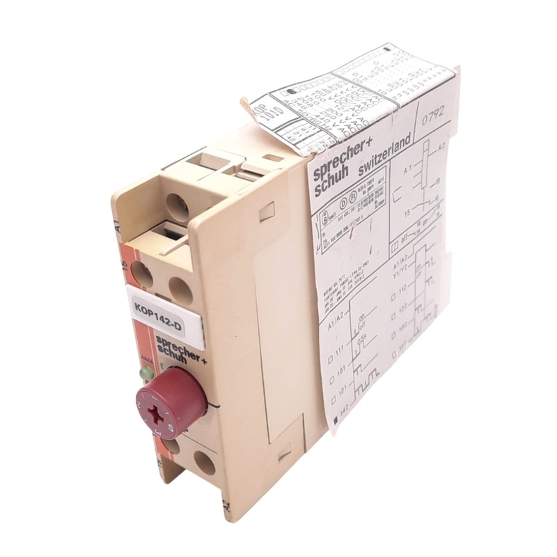 Used Sprecher+Schuh KOP142-D-3S-250 Time Delay Relay, 0.15-3s, 208-250VAC, DIN Rail
