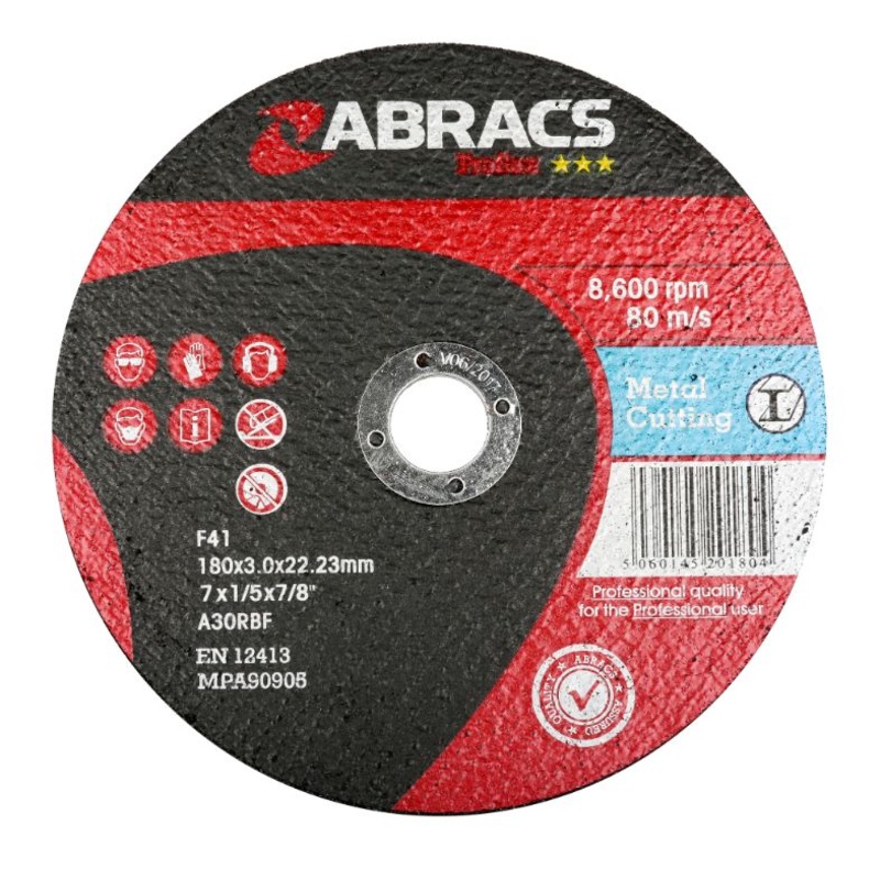 Abracs Proflex Cutting Disc 178mm x 3mm x 22mm Flat Metal