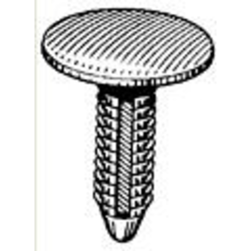 Black Universal Nylon Panel Retainer Head Diameter 1″, Stem Diameter 7/16″,Stem Length 13/16″ GM # 1 – 25 or 100 Pack