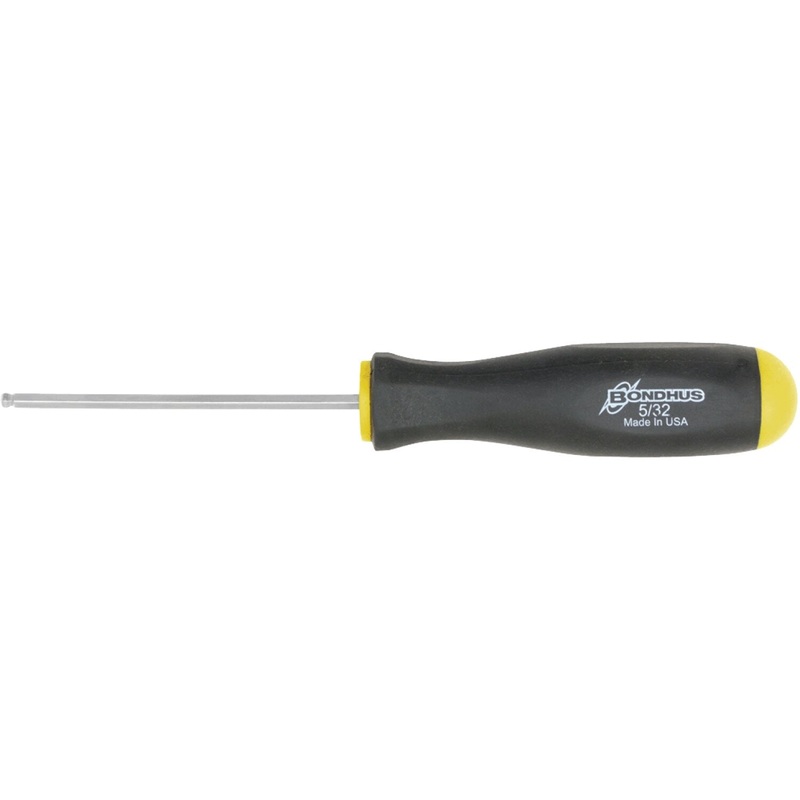 Bondhus 16656 3mm x 3.3″ Ball End Tip Hex Screwdriver with BriteGuard Finish, 2 Piece