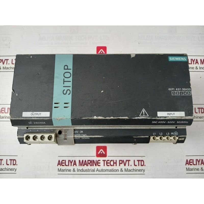 Siemens 6Ep1 437-3Ba00 Switching Mode Din Rail Power Supply 2.6A 50/60Hz