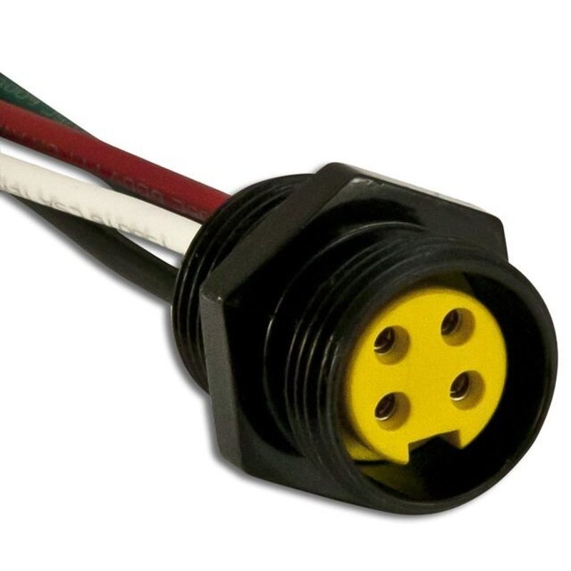 Cordset, 4P, Female Receptacle, 12″ Leads, 13A, 600V AC/DC By Woodhead 1R4004A20A120