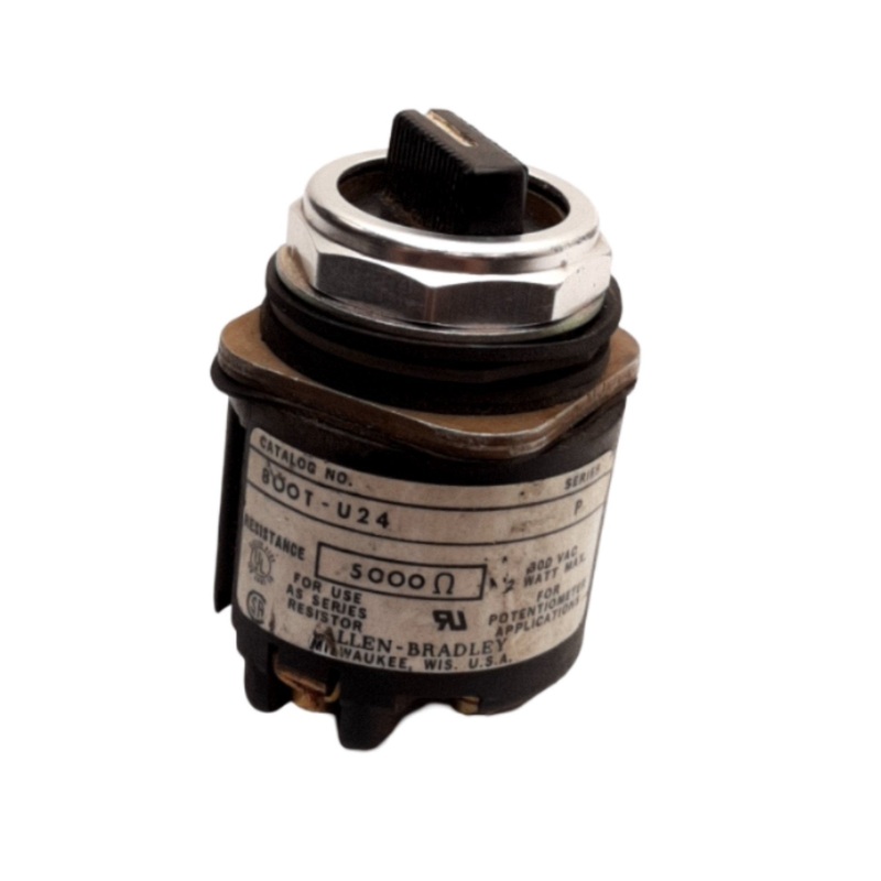 Used Allen-Bradley 800T-U24 Series P Potentiometer, 300VAC, 5000 , 30mm