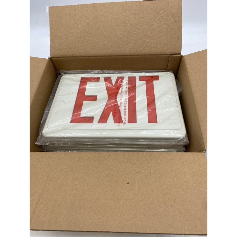 Lithonia Lighting Thermoplastic LED Emergency Exit Single Face Cover Red *Lot of (10)* (New)