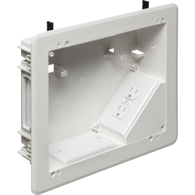 Recessed Electrical Box 8″ X 10″, White By Arlington TVBU810