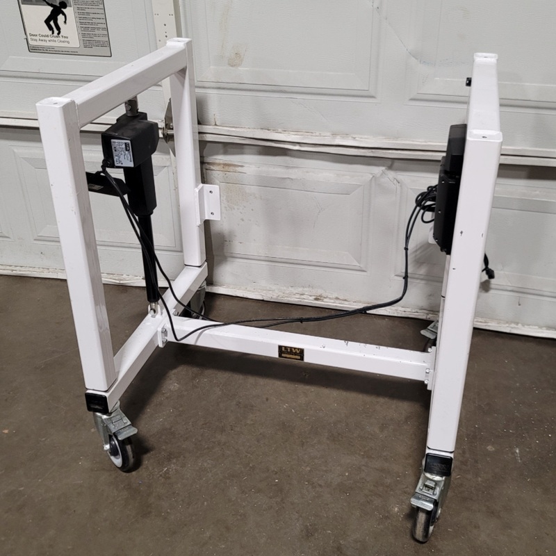Used LTW E2 Ergonomic Adjustable Height Industrial Machine Base 24″W x 30″D, 12″ Lift