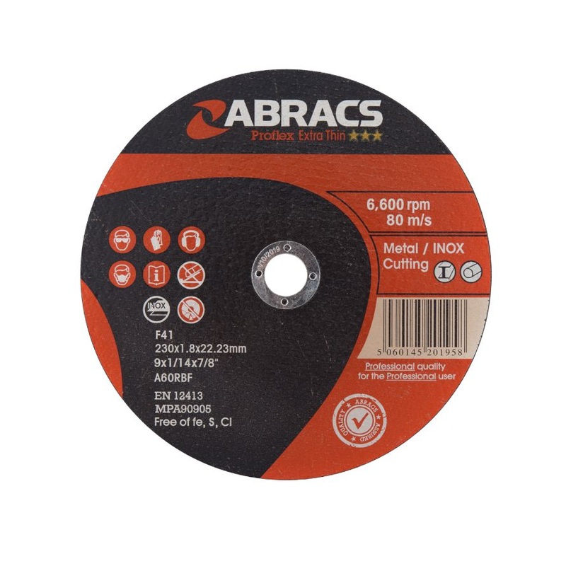Abracs Proflex Extra Thin Cutting Disc 230mm x 1.8mm INOX