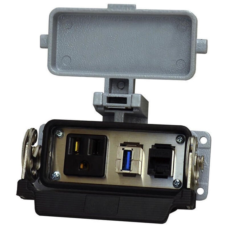 Bulkhead Interface Port, RJ45 and USB Interface Connection By Wago 80001001000354