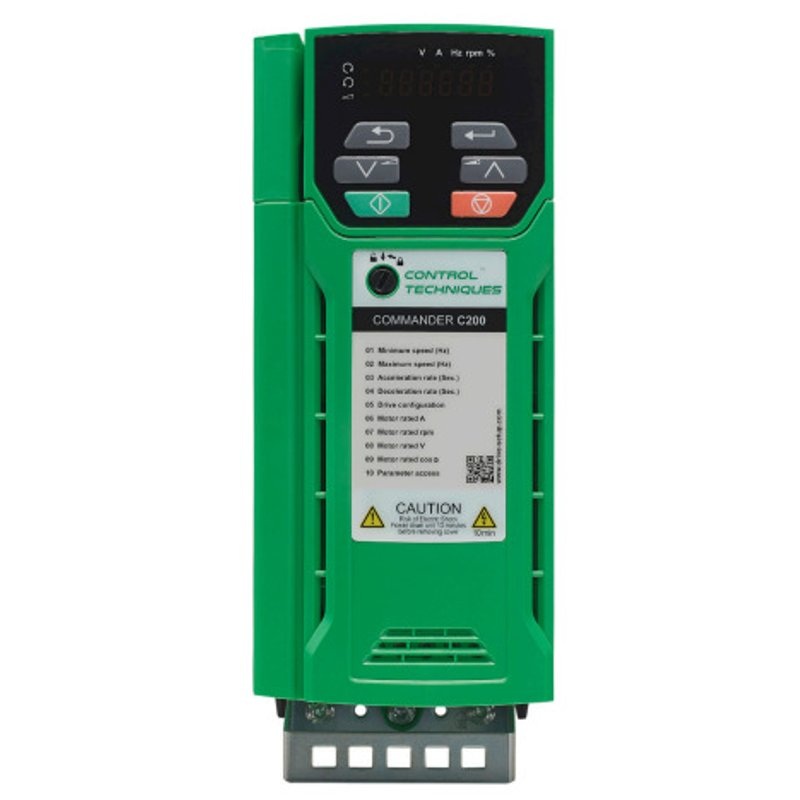 C200 AC Drive, 460VAC, 13.5A, 7.5HP, 3PH Output, Frame 04 By Control Techniques C200-04400135A10101AB100