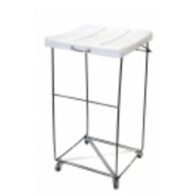 Hamper Stand: W/ 2″ Caster & Polyethylene Cover.. Plated Large #HCLC