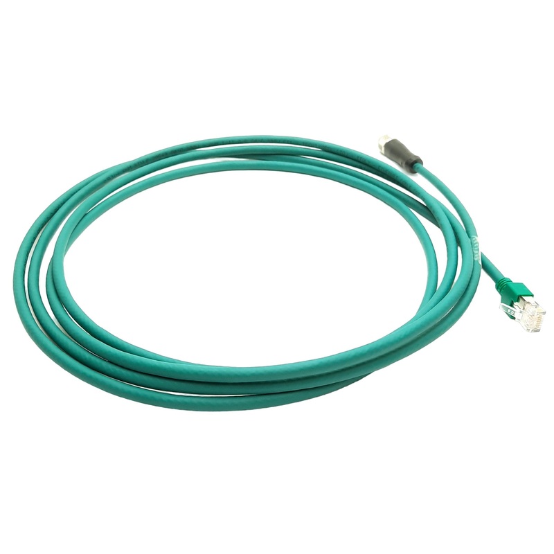 New Datalogic SVS-CV-RJ45D-03 DATAVS2 Ethernet Cable, 3m, RJ45 Male to M12 5-Pin