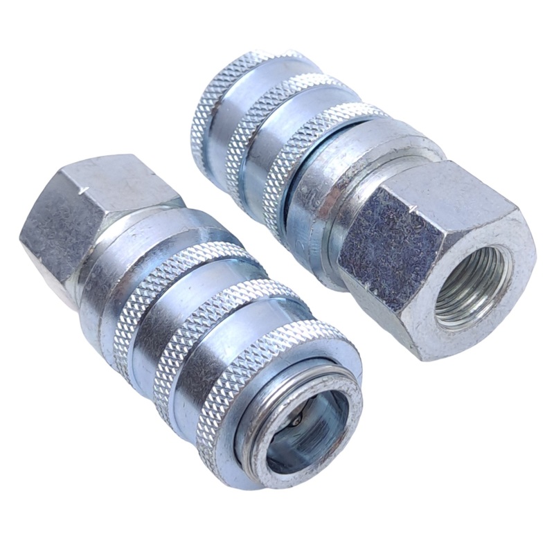 New  Open box Lot of 2 Dixon 1PDF2 Hydraulic Couplings, 1/8in QD, 1/4-18 NPT, 6000PSI Max