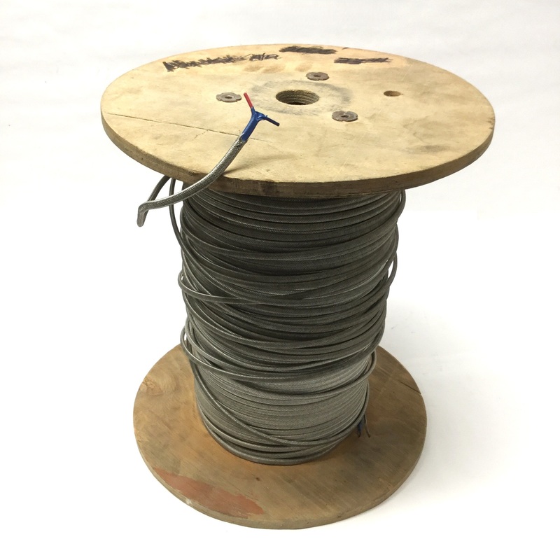 New  Open box Spool of 500ft+ Thermocouple Extension Wire, Type T, 16AWG, Copper Overbraid