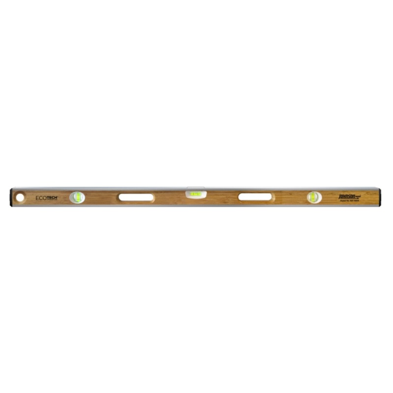 Johnson 1611-4800 48″ Eco-Tech Bamboo Level w/Block Vials