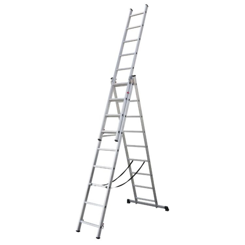 Sealey Aluminium Extension Combination Ladder 3×9 EN 131