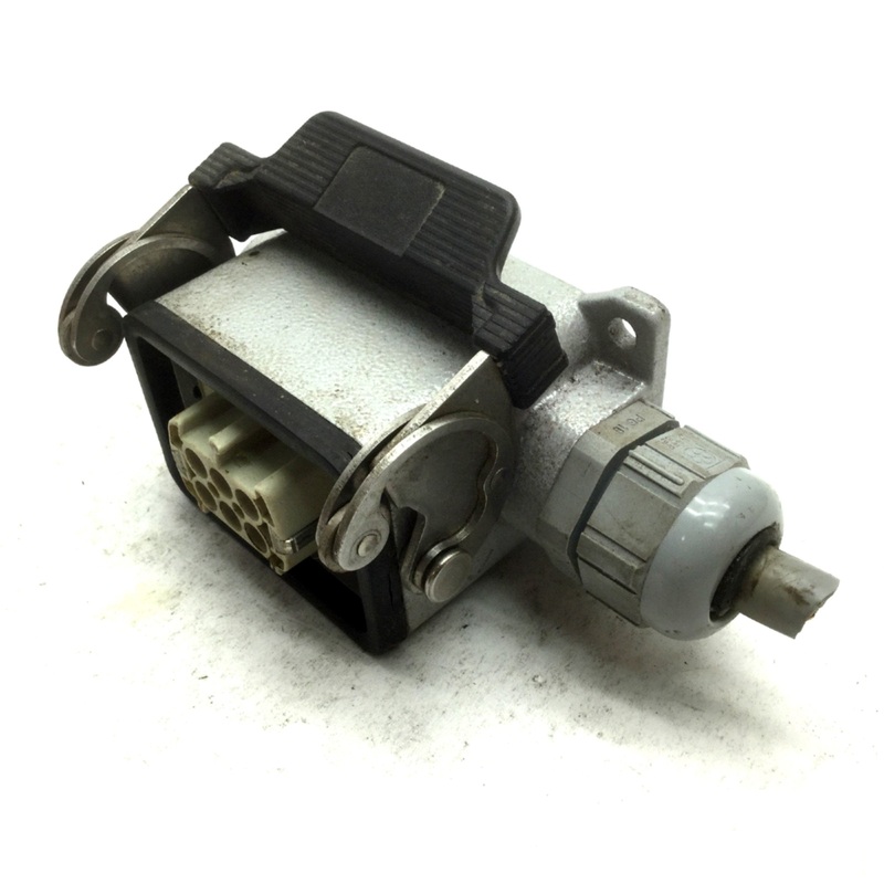 Used ILME CNF 6 Female Power Connector 16A 400V W IP65 Metal Enclosure Base Mount