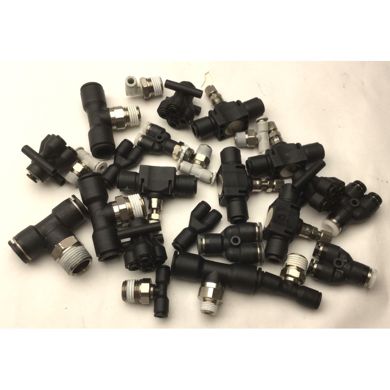 Used Lot of 25 Miscellaneous Assorted Fittings/Connectors See Pictures for Details