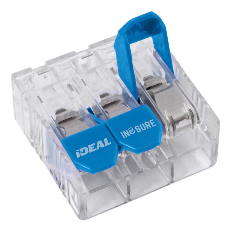 Ideal 30-10L33 In-Sure Lever Wire Connector, 10 AWG, 3-Port, 75 Box