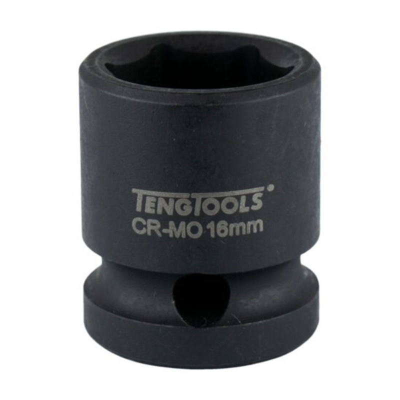 Teng Impact Socket Stubby 1/2″ Drive 16mm – 6pt