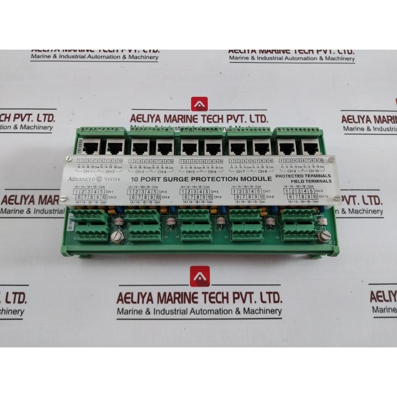 Advanced Systek 1131301 Surge Protection Module 10 Port Rev. 0 01/10-11 Esmt108