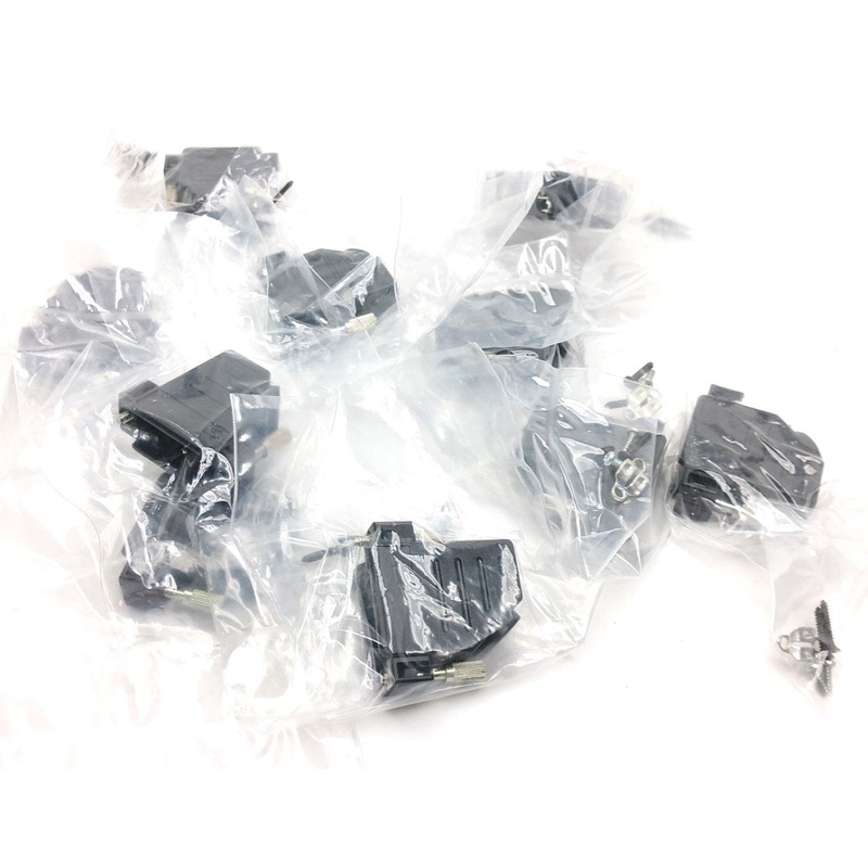 New Lot of 10 New Digi-Key 974-015-010-011 Backshell DB15 Black Plastic 40Deg