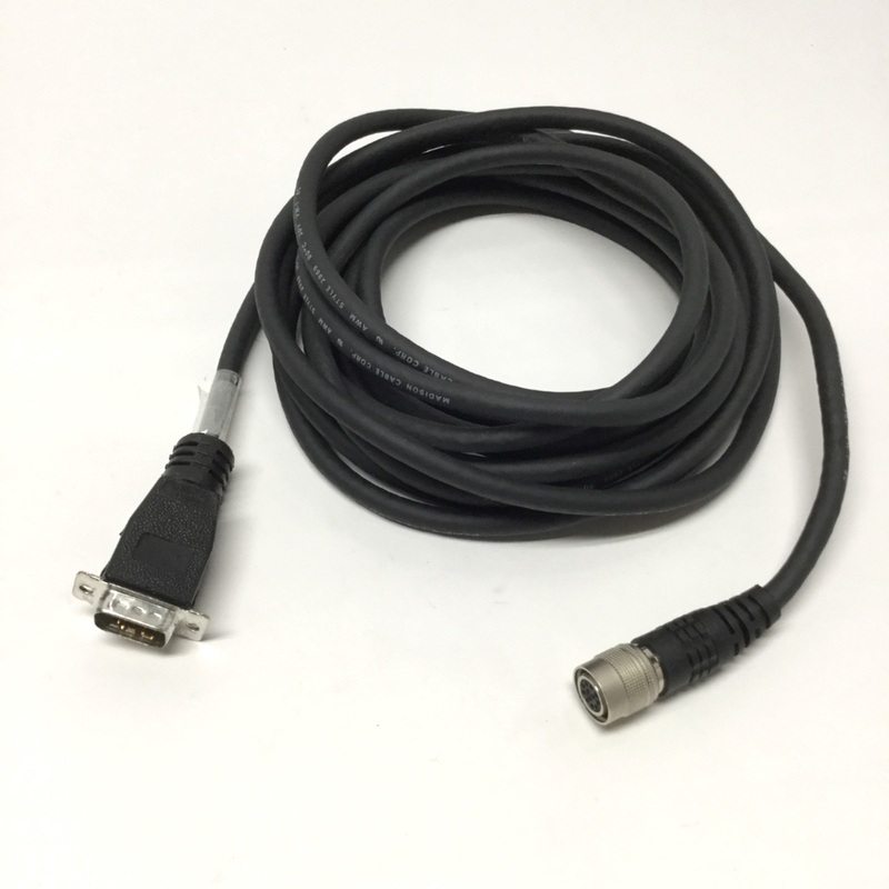 Used Cognex 300-0181-15 Camera Cable Hirose 12-Pin XC-75/ST50 to MVS-8100, 15ft Long