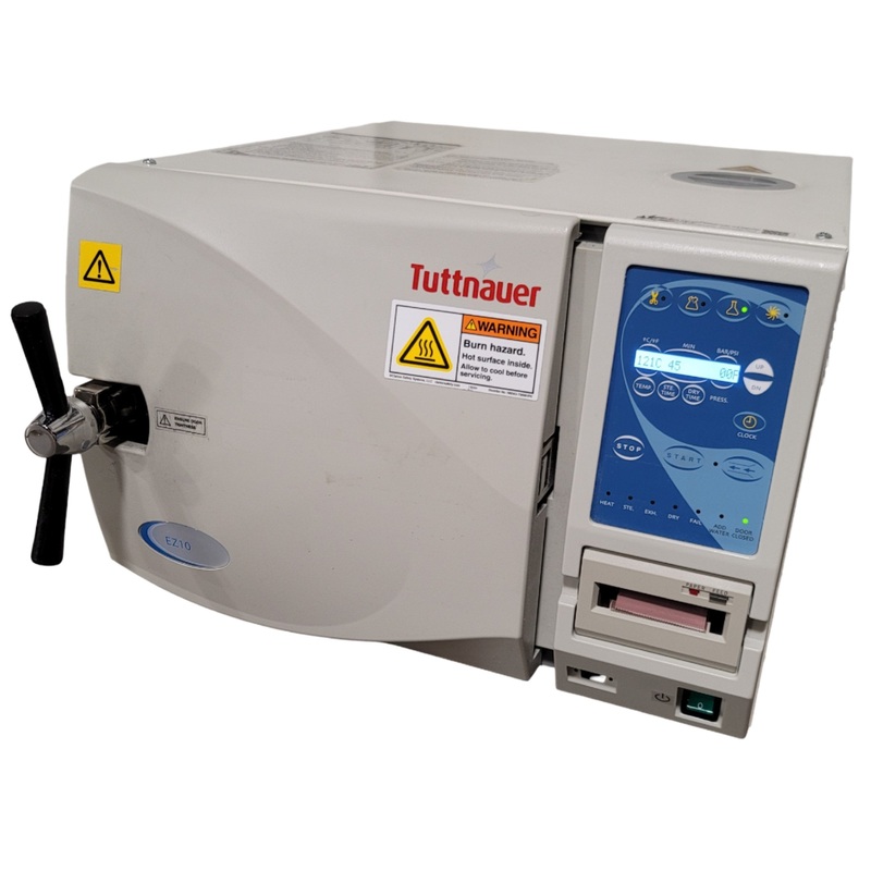 Used Tuttnauer EZ10 Autoclave Sterilizer With Printer 6 Gallon 10″ x 19″ 120VAC 12A