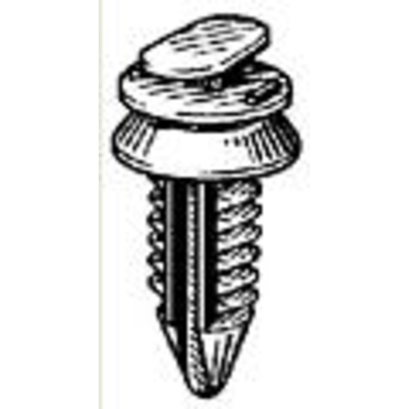 Natural Nylon Door Trim Panel Retainer Bottom Head Diameter 1/2″, Top Head Diameter 1/4″ x 29/64″, S