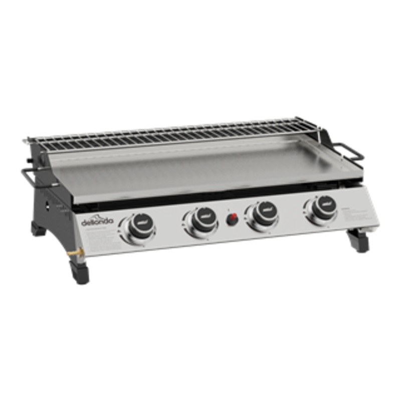 Sealey | Dellonda 4 Burner Stainless Steel Portable Gas Plancha with ing Rack 10kW – DG277