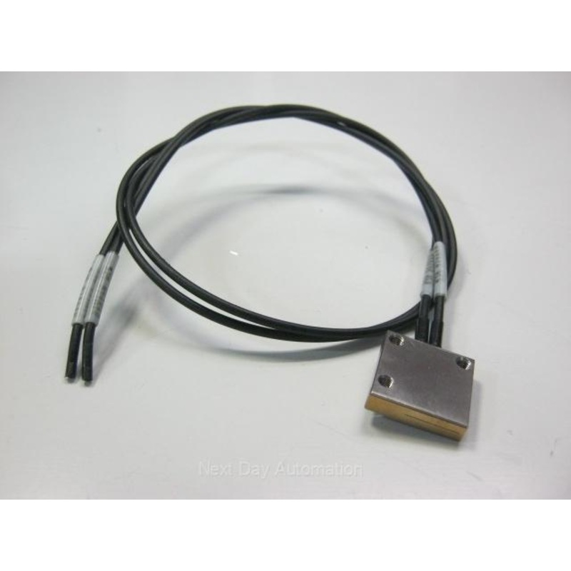Used Fiber Optic Sensor Cable, Square Flat Housing, approx 0.450″ x 0.010″, 18″ Long