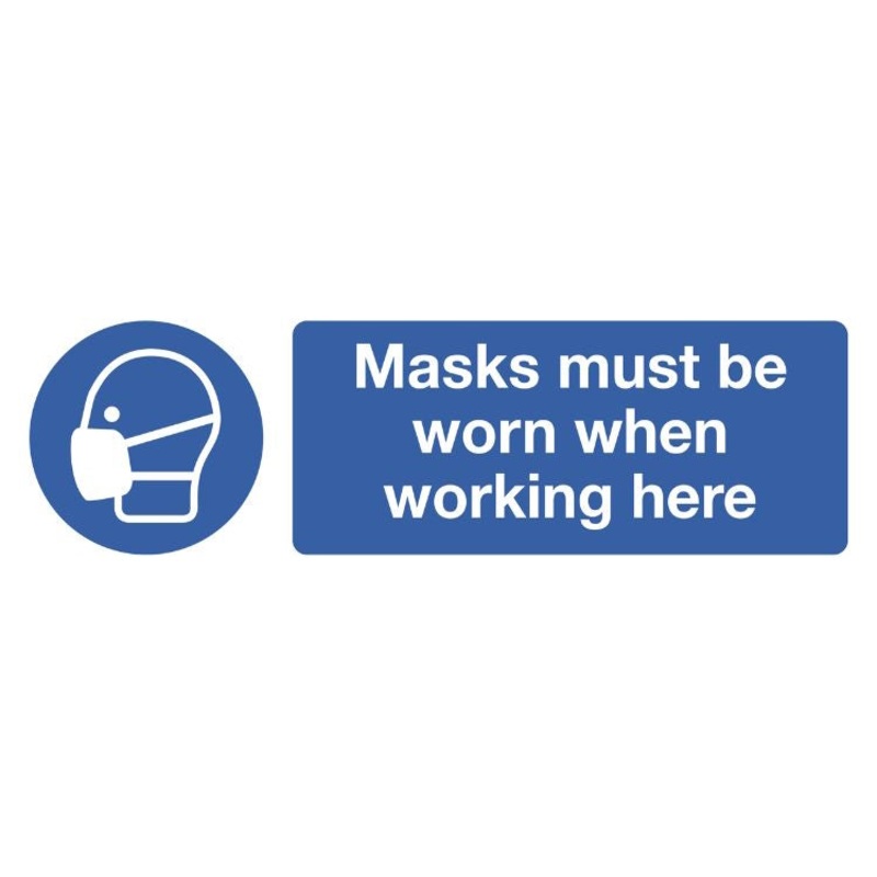 Sealey Mandatory Safety Sign – Masks Must Be Worn