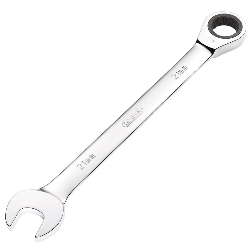 Draper Metric Ratcheting Combination Spanner, 21mm – 8230MM