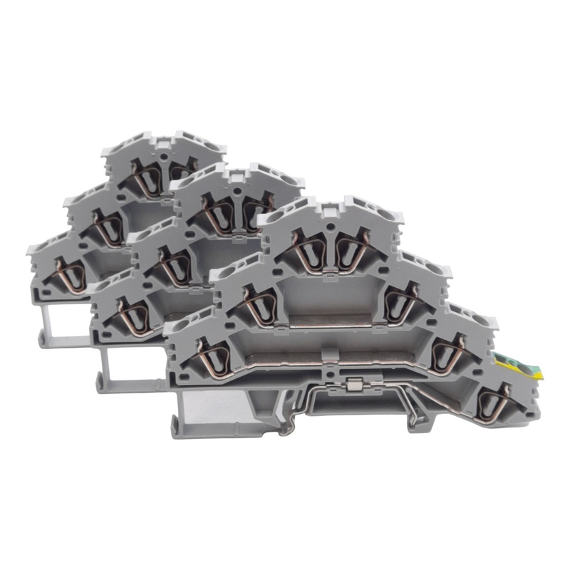 New  Open box Lot of 3 Wago 281-530 Feedthrough Terminal Block, 400V 25A, 4-Levels, DIN Rail