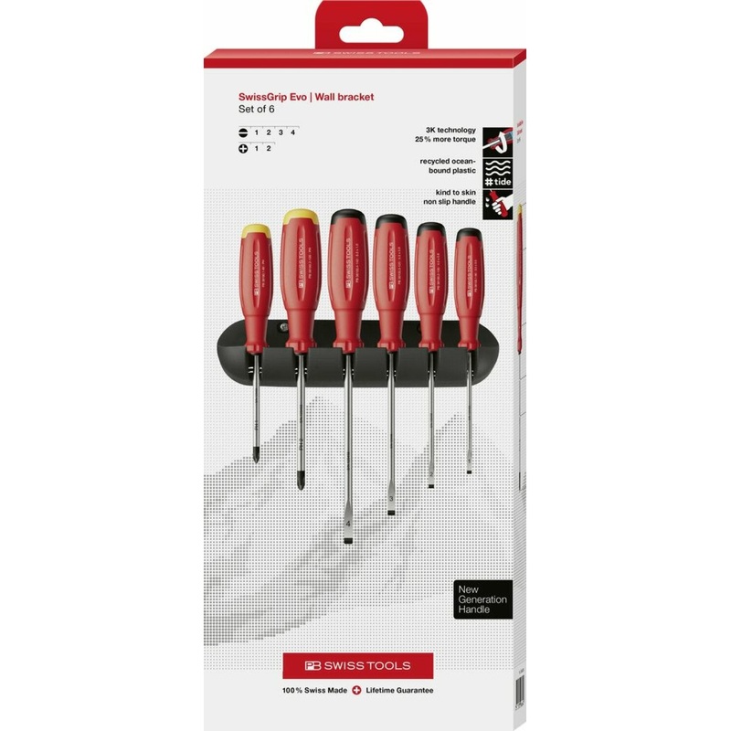 PB Swiss PB 38244.H CBB SwissGrip Evo screwdr. set for SLOT+PH, Pieces 6