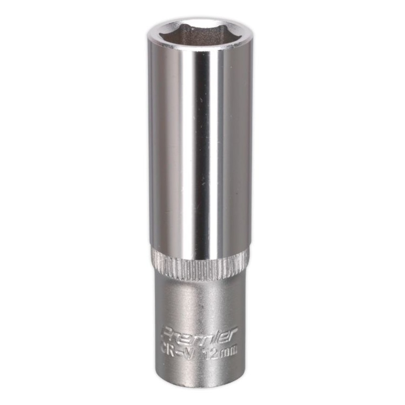Sealey WallDrive Socket 12mm 3/8″ Drive – Deep (Premier) – 6pt